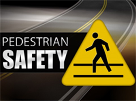 Pedestrian safety road sign